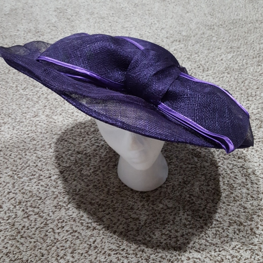 Plum Large Bow Hat