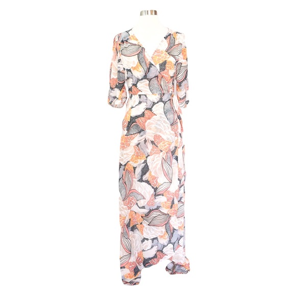 ⚡️CLEARANCE Multicolor Floral Wrap Maxi Dress - Picture 5 of 7