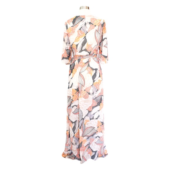 ⚡️CLEARANCE Multicolor Floral Wrap Maxi Dress - Picture 6 of 7