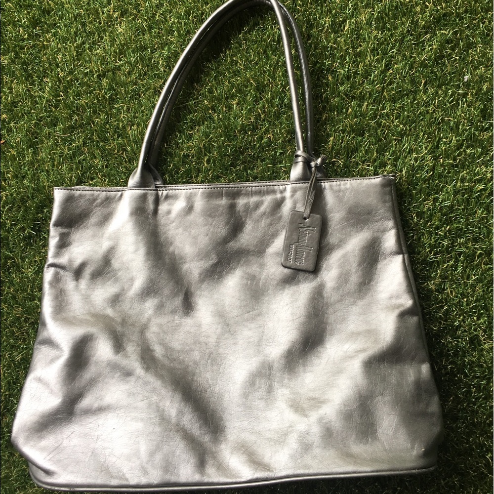 Metallic gray large bag.