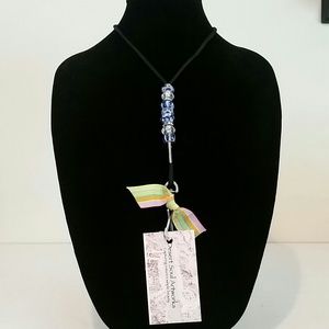Photo ID Lanyard w / Color Glass Beads