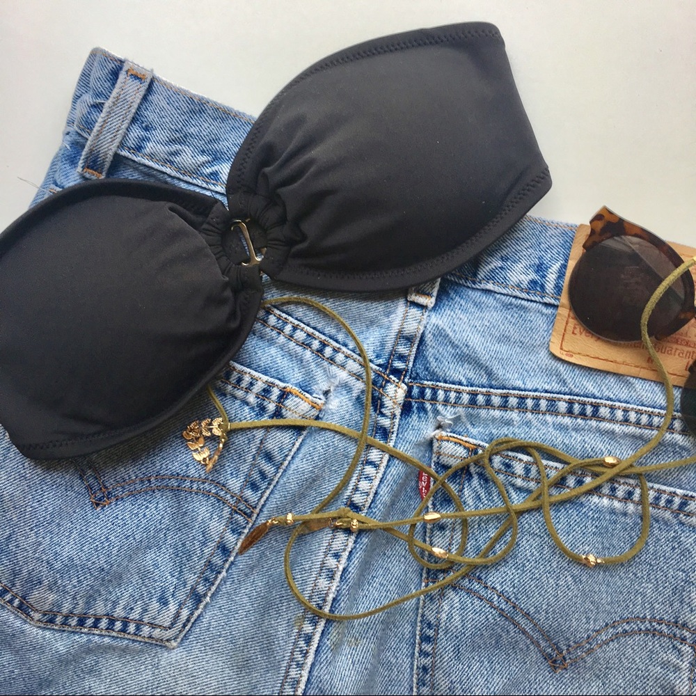 Black Bandeau Bikini Top!