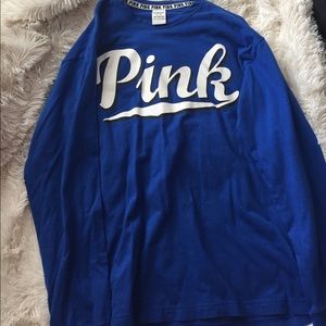PINK oversized long sleeve tee. Size M