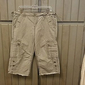 Lucky Brand washed gray capri
