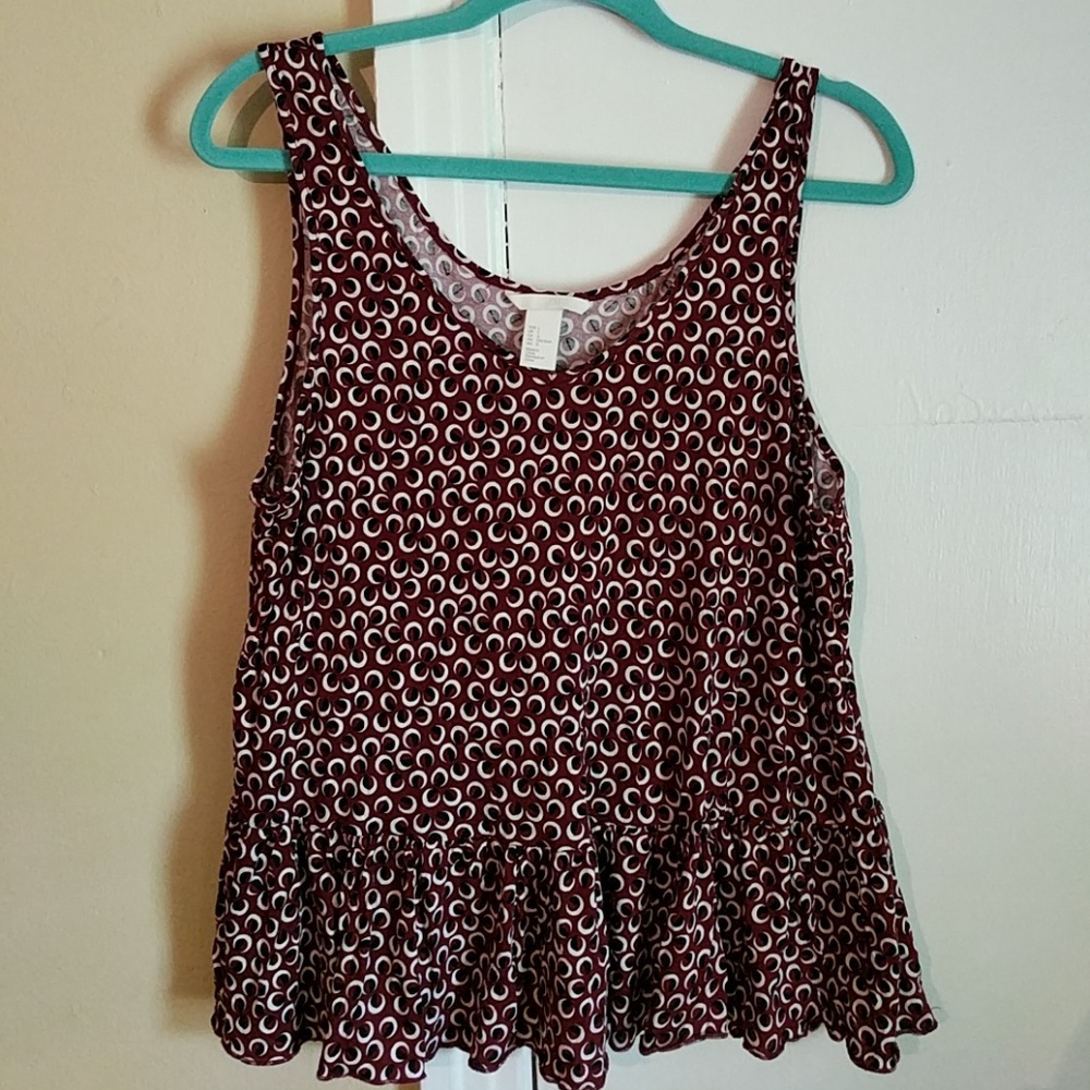 Fun summer peplum swing tank! BNWOT