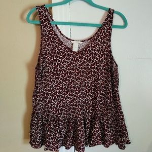 Fun summer peplum swing tank! BNWOT