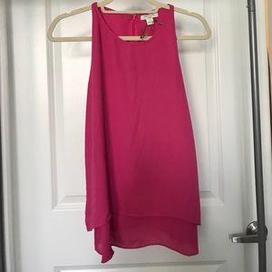 Saint Tropez West Pink Layered Tank Size Small