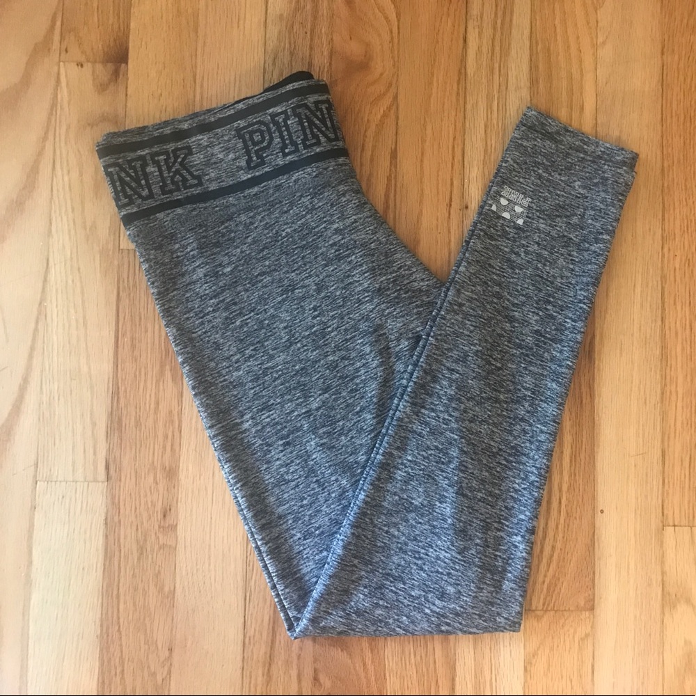 PINK Gray High Waisted Workout Leggings
