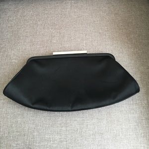 Ferragamo black evening clutch