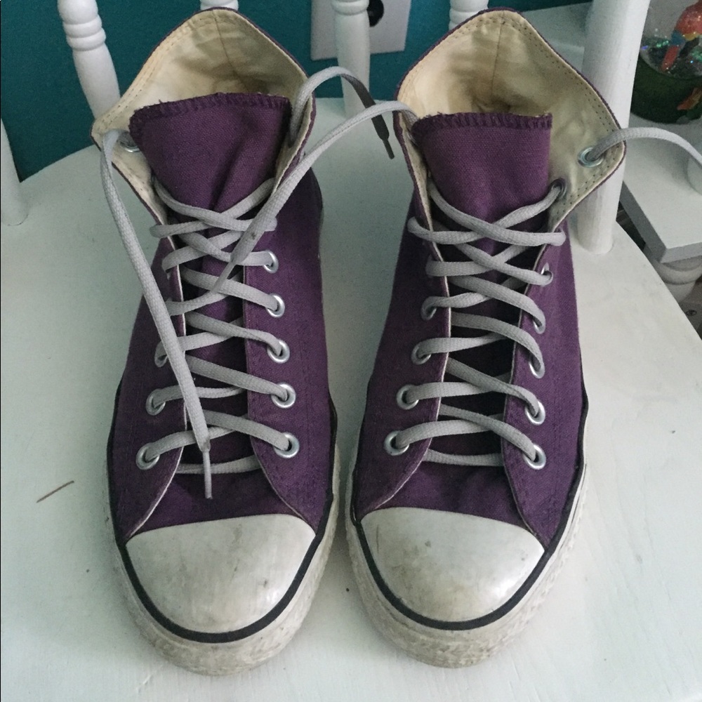 Purple High Top Converse