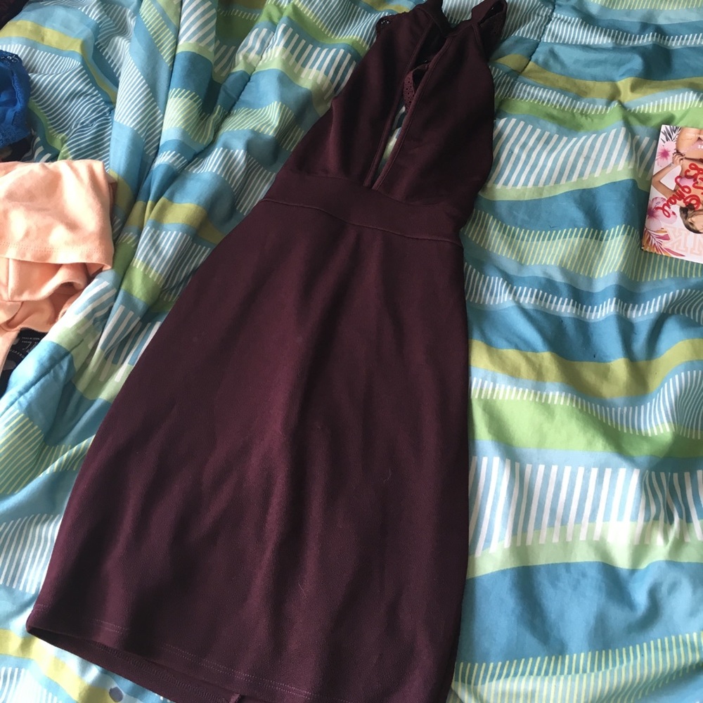 Burgundy dress