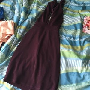 Burgundy dress