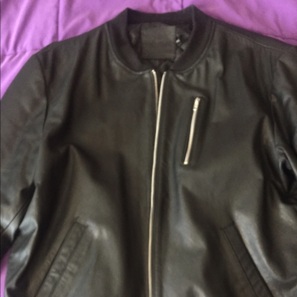 ASOS authentic real Leather Bomber