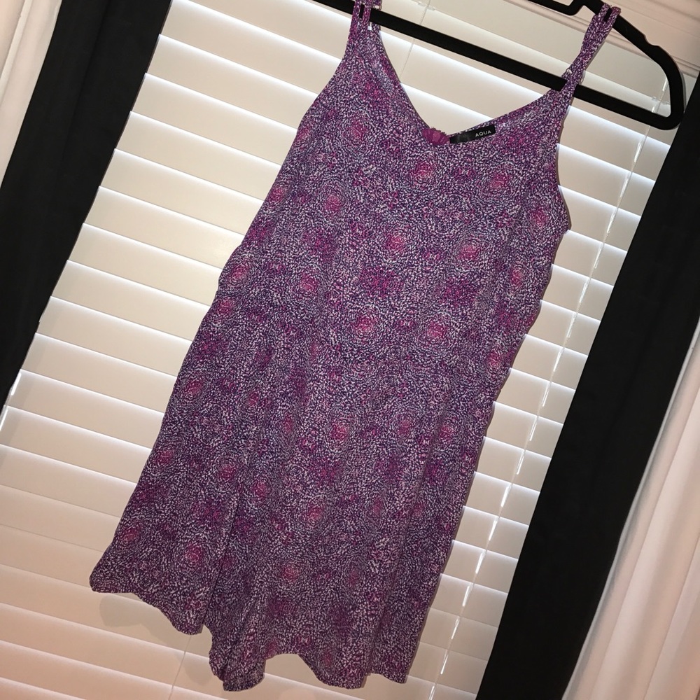 Purple, Blue, and White Romper from Aqua.