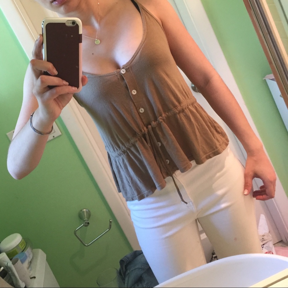 Urban Outfitters Drawstring Button-Down Camisole