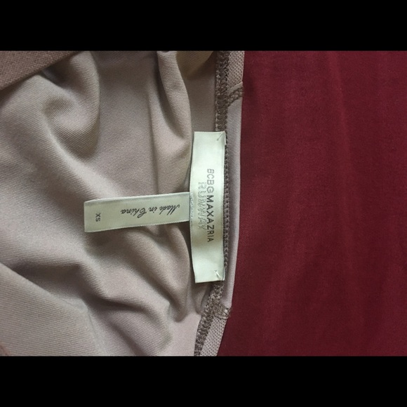 Bcbg MaxAzria tan bodycon dress with buckles - Picture 6 of 6