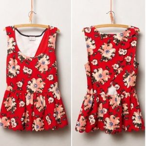 Anthropologie Postmark Peplum Top - M