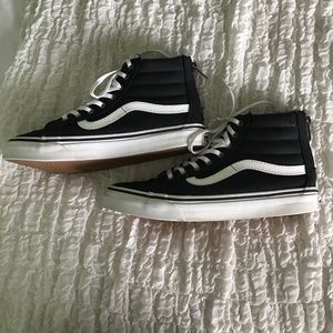 Black high top zip vans