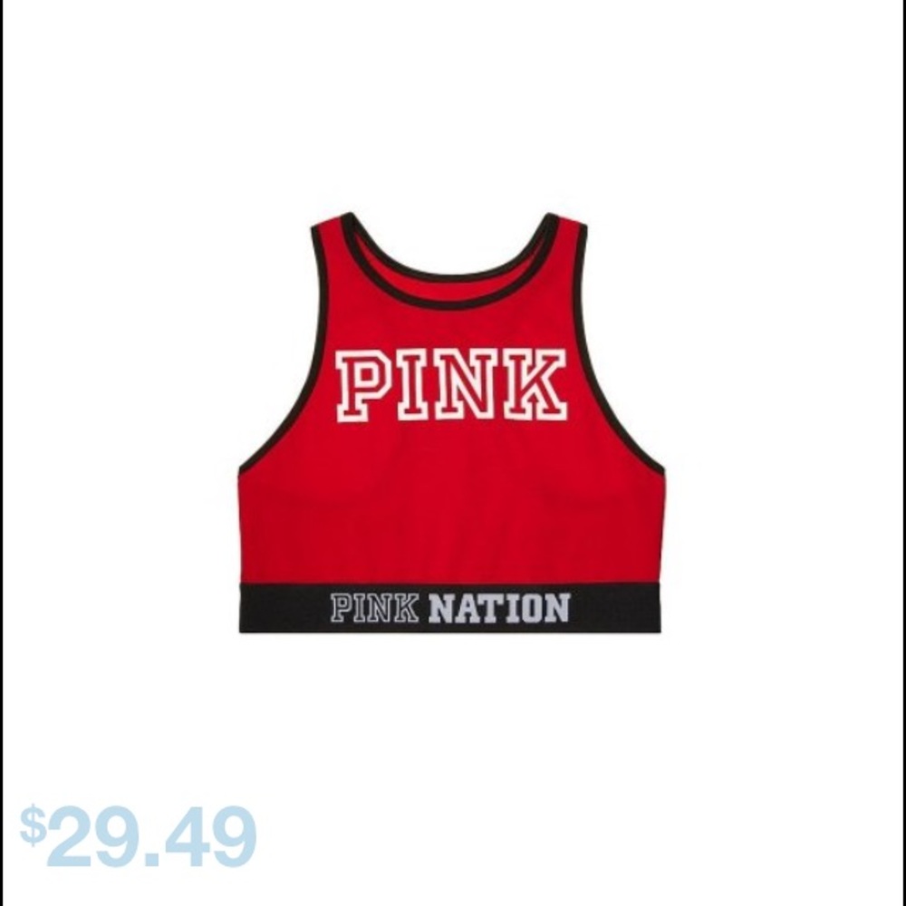 PINK logo bra top Red PINK nation