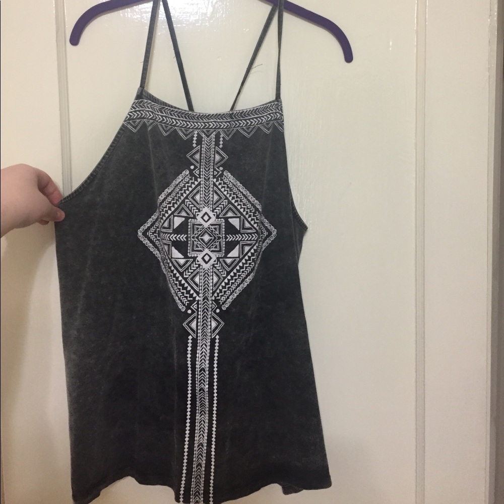 ASOS Curve Grey tribal cross back tank