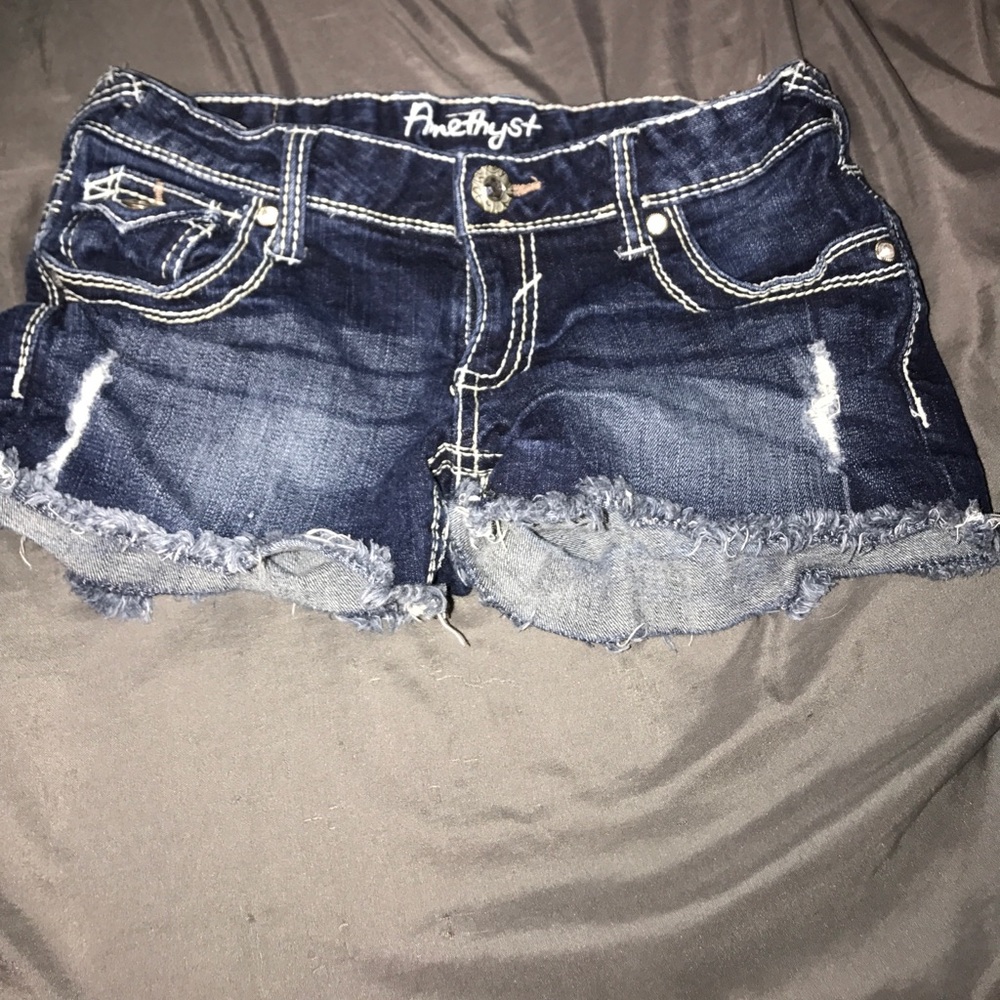 Amethyst dark blue jean shorts