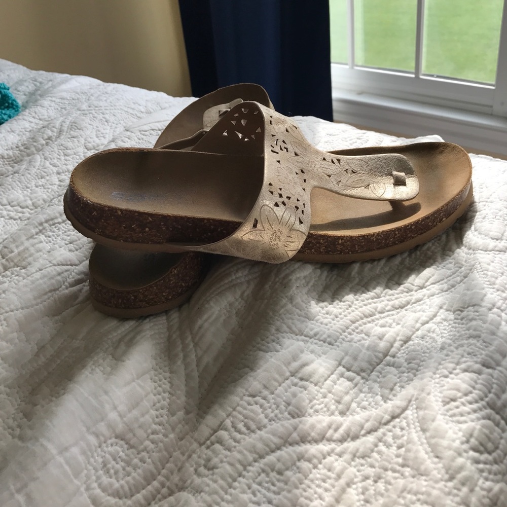 Gold sandals!