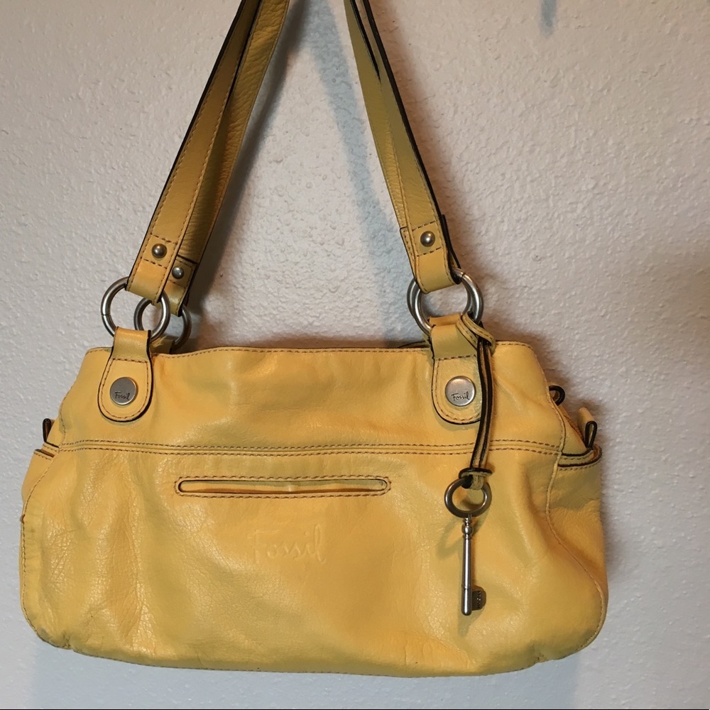 Fossil leather handbag