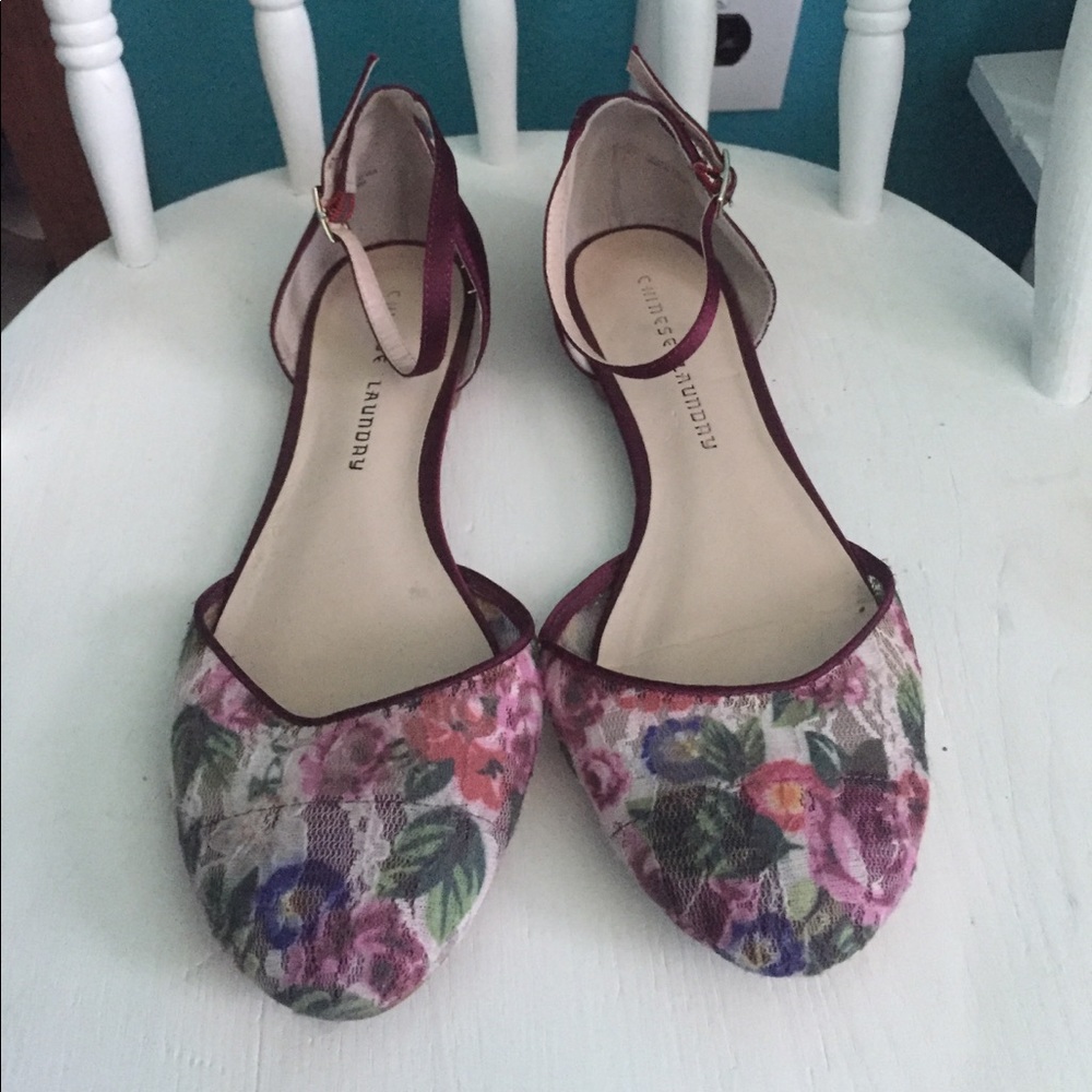 Floral Chinese Laundry Flats