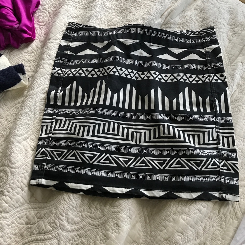 Tribal patterned going out skirt