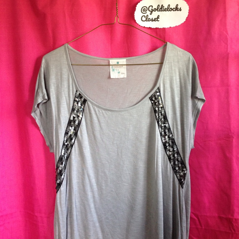 🚨PRICE DROP🚨 Bejewled Spandex Shirt ✨