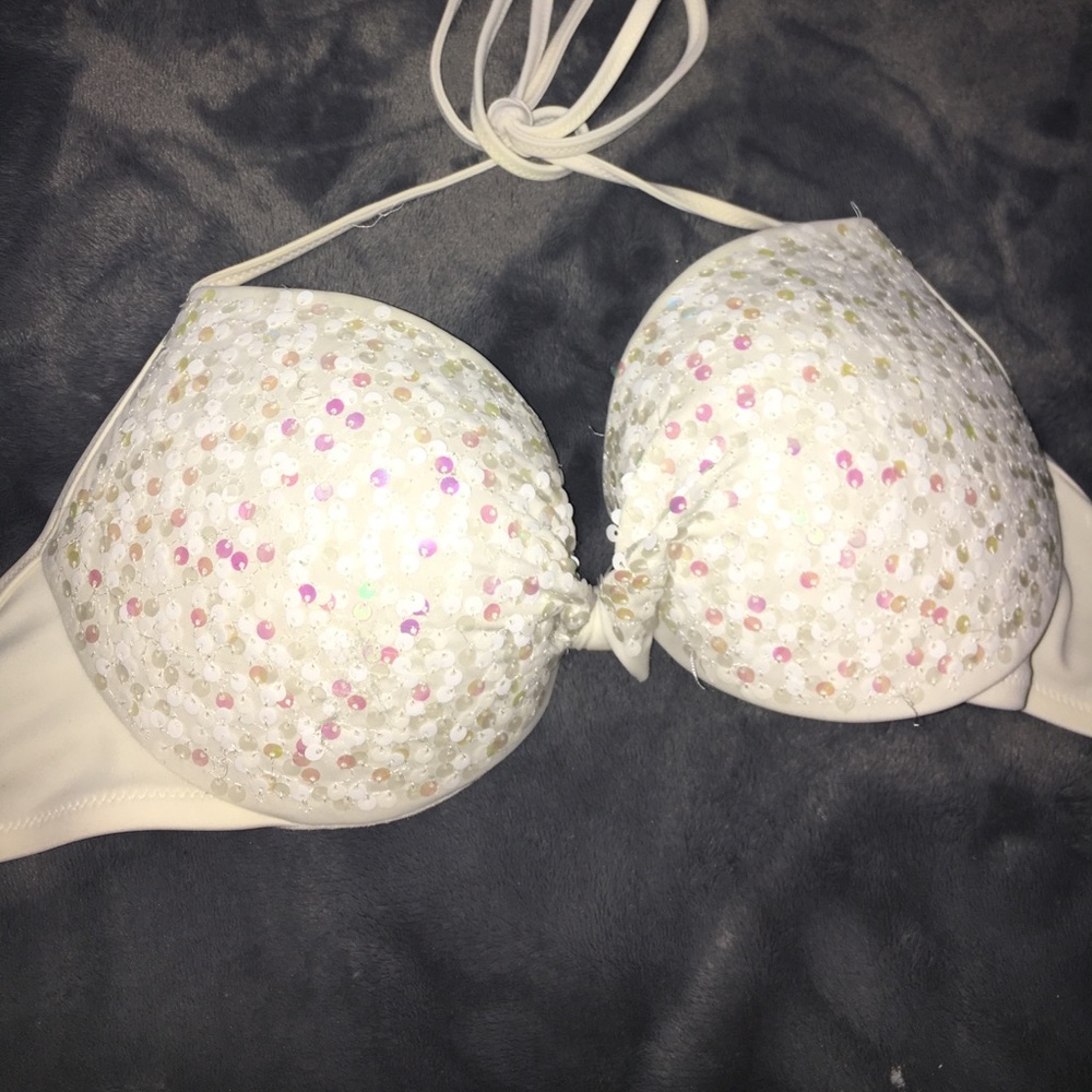 White PINK bikini top push up 👙👑