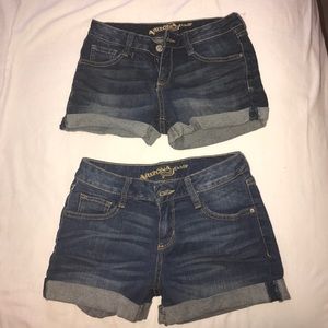 2 pairs of jean shorts