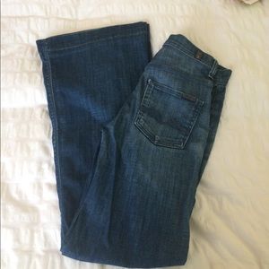 7 for all mankind high-waisted jeans, size 25