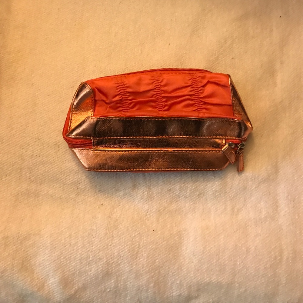 Orange make up bag