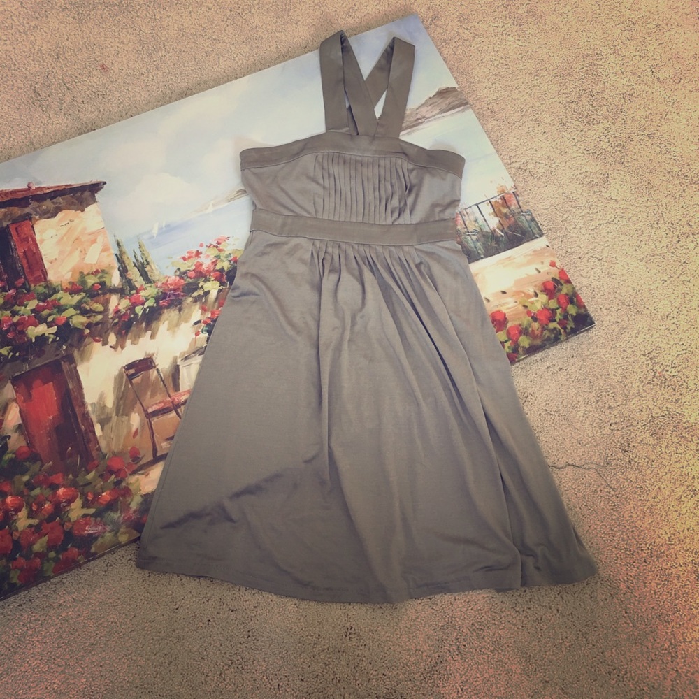 Banana republic silk halter dress