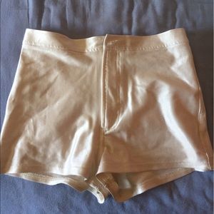 American Apparel White Disco Shorts
