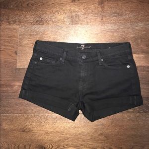 7 For All Mankind Black Shorts (perf for summer)