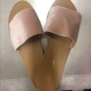 Velvet slide ons