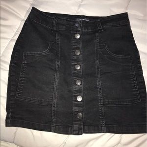 Black jean skirt