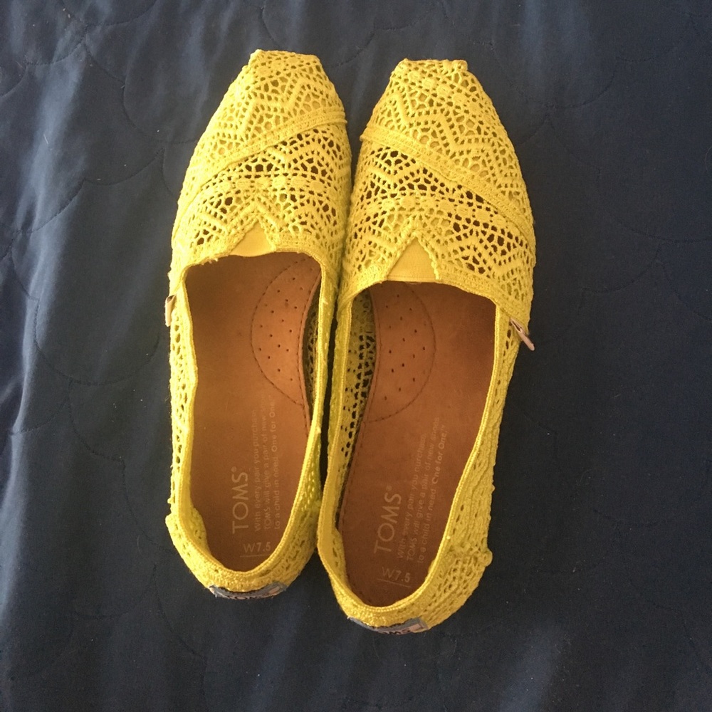 Neon Lime Crocheted TOMS