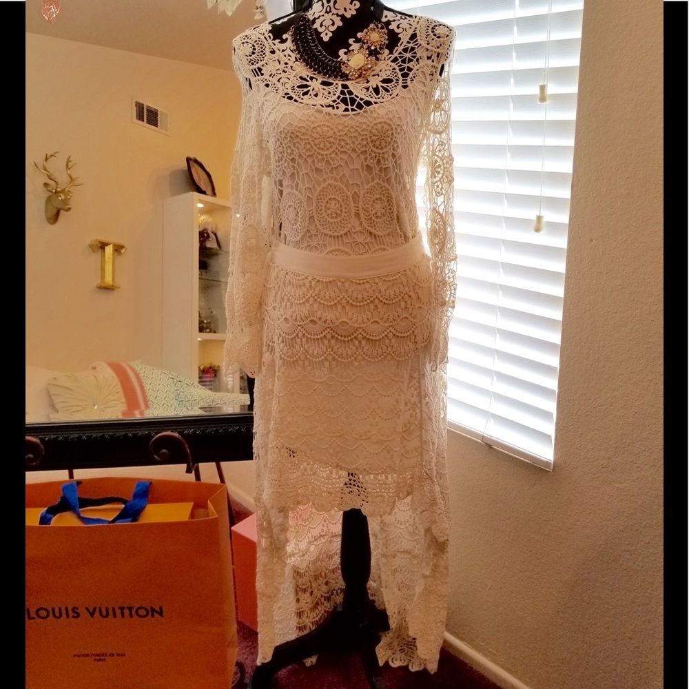 Long Sleeve Lace Shirt.