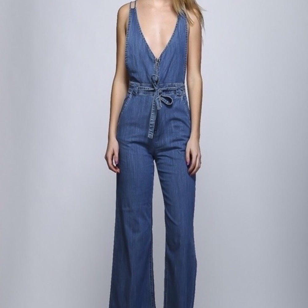 Denim 70s inspired jumpsuit