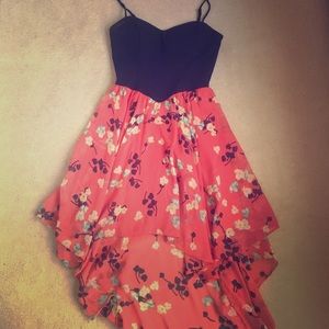 Floral High Low Dress