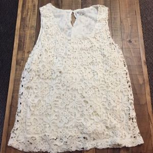 Lucky Brand Ivory Lace Tank BNWT