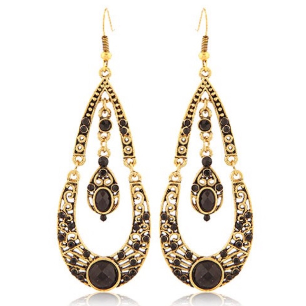 Dual Layer Water Drop Earrings