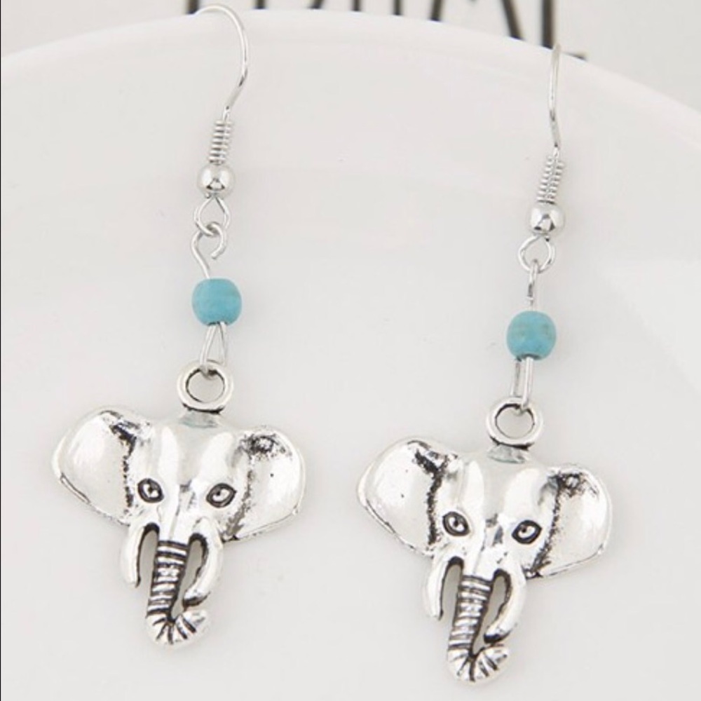 Vintage Style Elephant Earrings