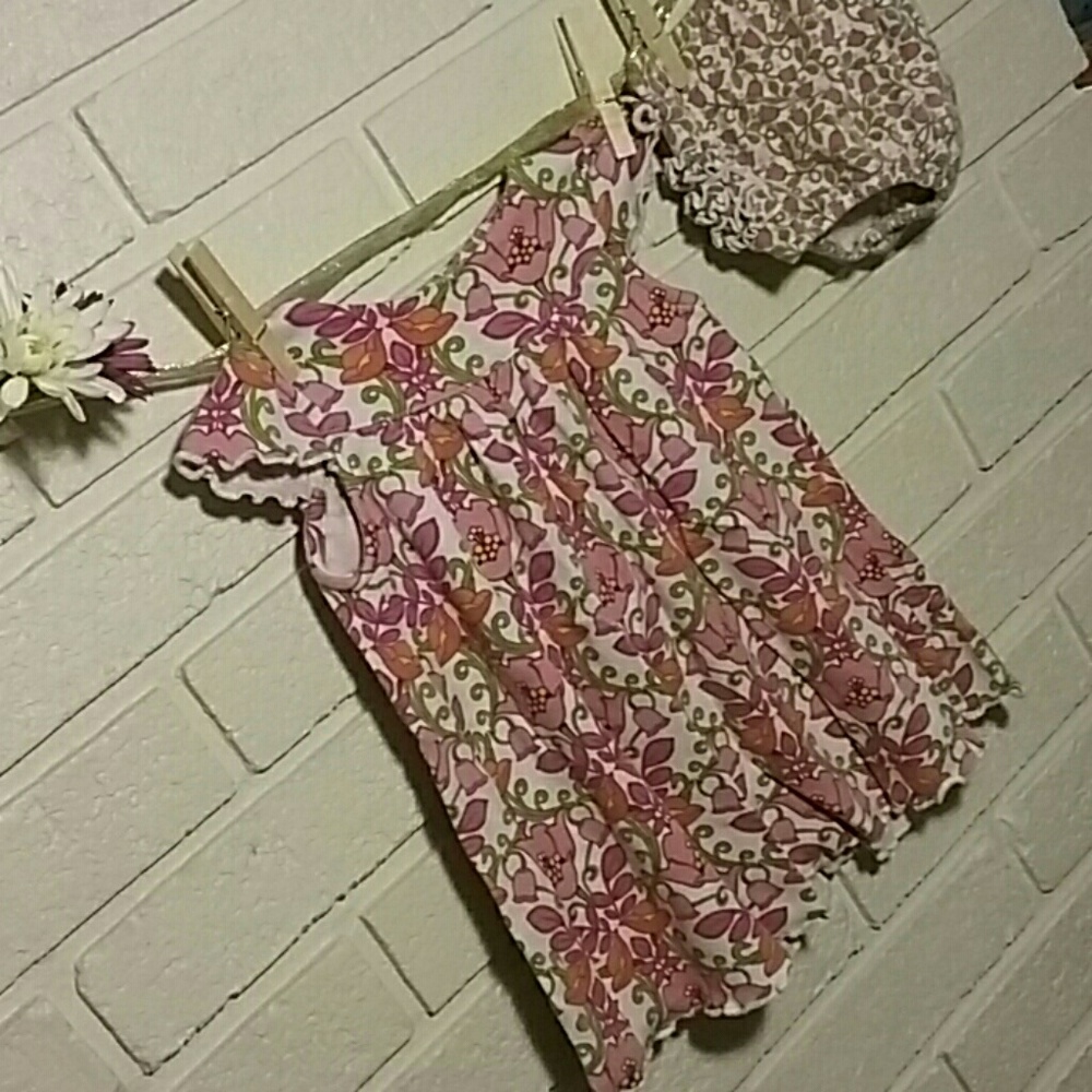 Vera Bradely Baby Tunic Dress with BOTTOM RUFFLES