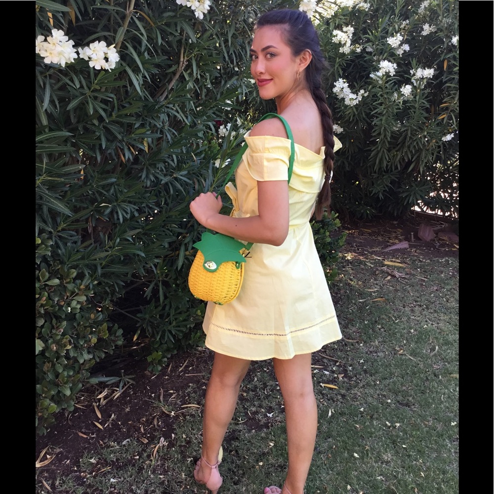 Yellow Off the Shoulder Dress-CLEARANCE - Picture 2 of 6