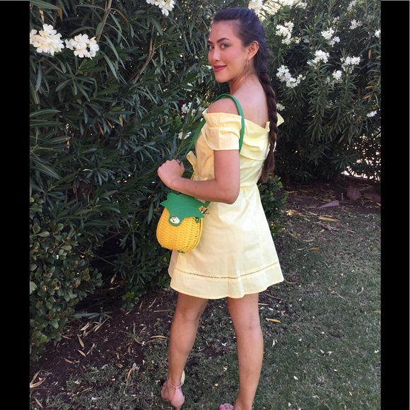 Yellow Off the Shoulder Dress-CLEARANCE - Picture 2 of 6