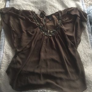 Olive green studded blouse